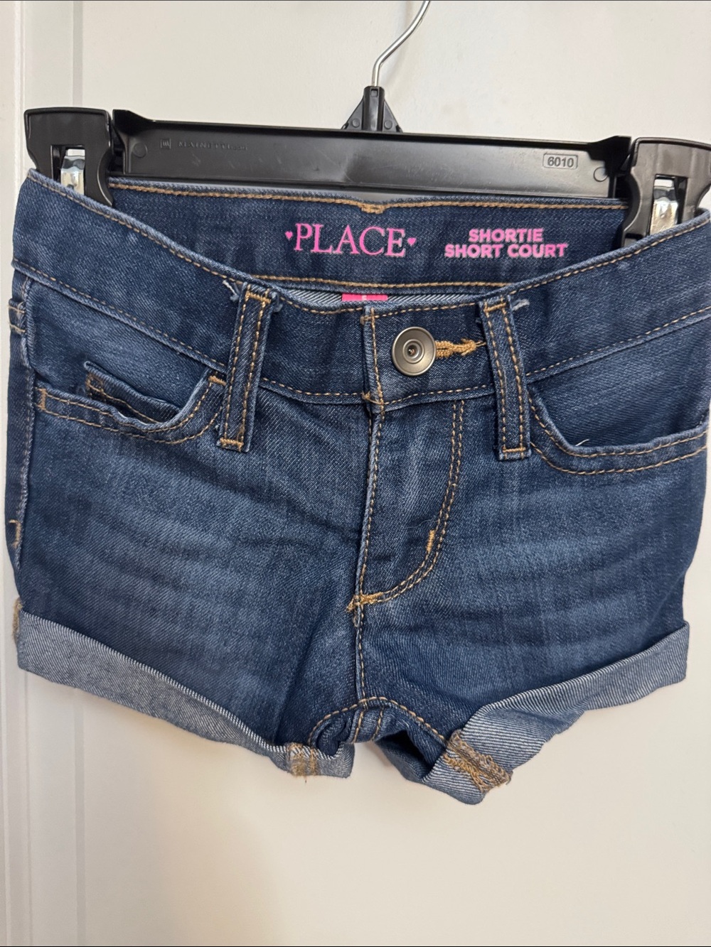 The Children's Place Dark Blue Denim Cuffed Shorties